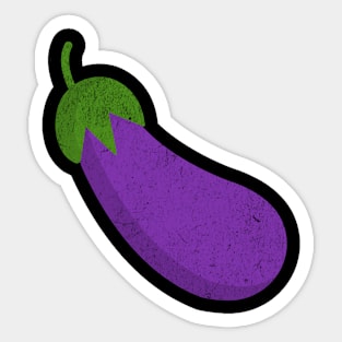 Funny Slightly Offensive Aubergine Graphic Sticker